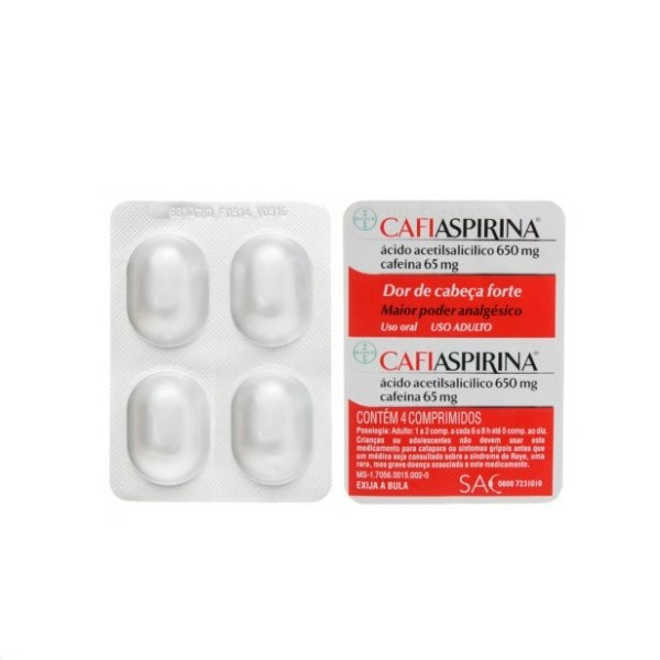 Cafiaspirina com 4 Comprimidos