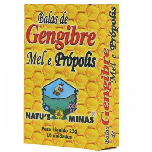 Bala Natus Minas de Gengibre Mel e Propolis