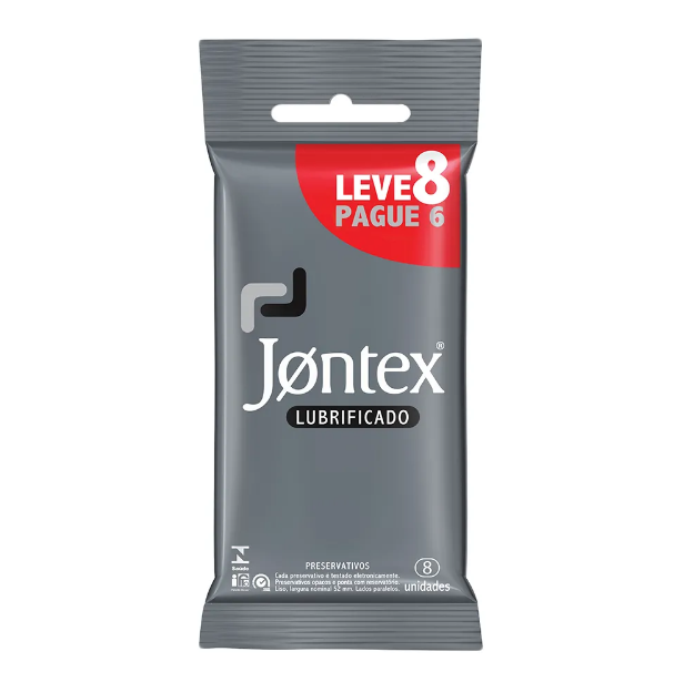 Preservativo Jontex Lubrificado Leve 8 Pague 6