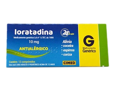 Loratadina 10mg com 12 Comprimidos