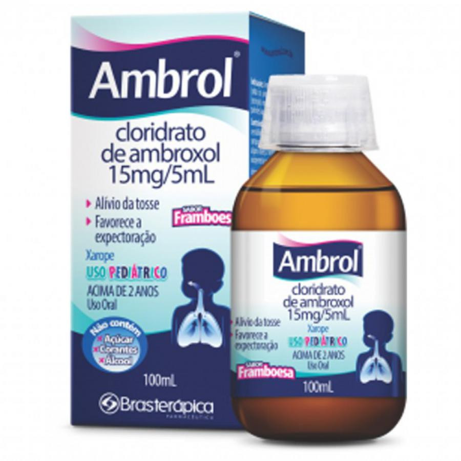 AMBROL 100 ML/ SABOR DE LARANJA E PESSEGO