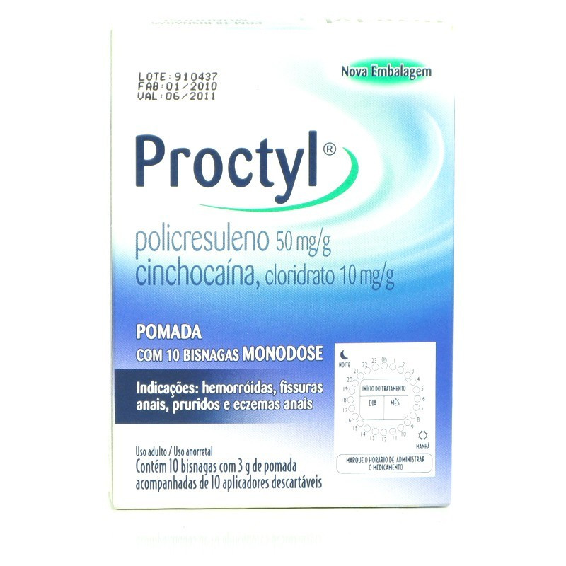 Proctyl Pomada 30g + 10 Aplicadores