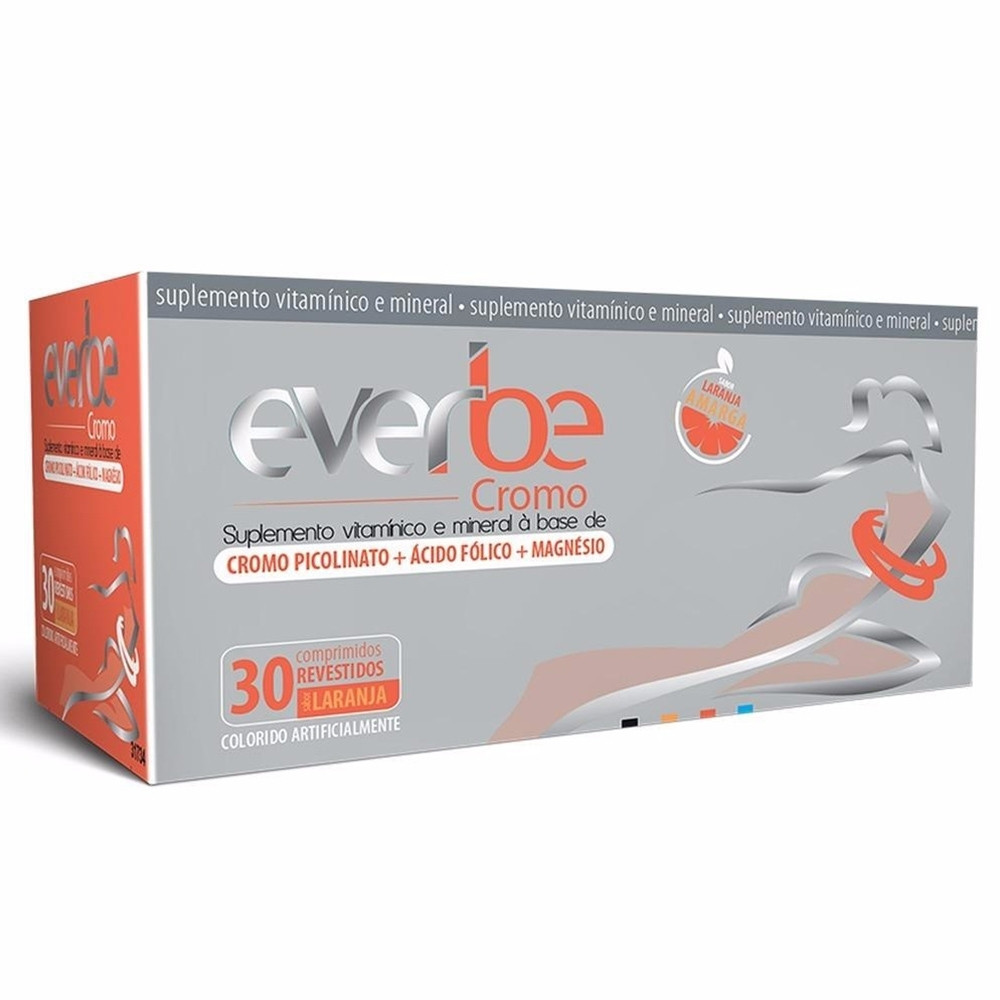 Everbe Cromo 30 Comprimidos Sabor Laranja 