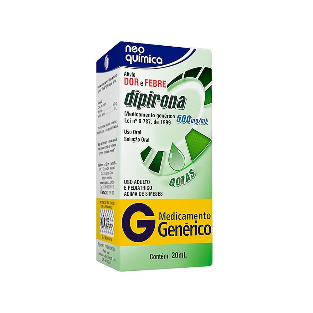 Dipírona Sódica 500mg Neo Quimica 20ml